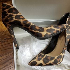 Jessica Simpson Cambridge Satin Leopard Print Pump